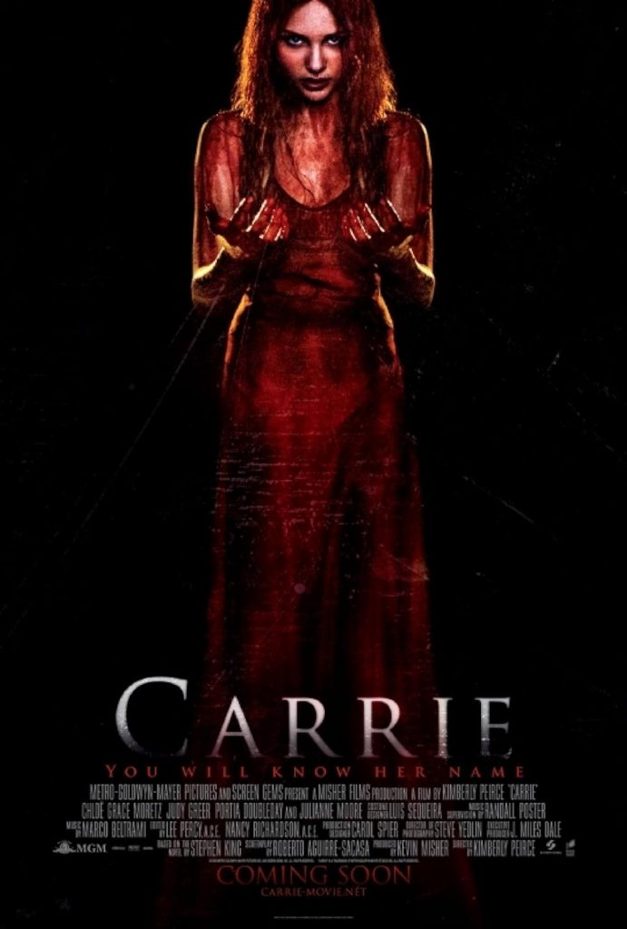 Carrie movie poster located on MR. X website.